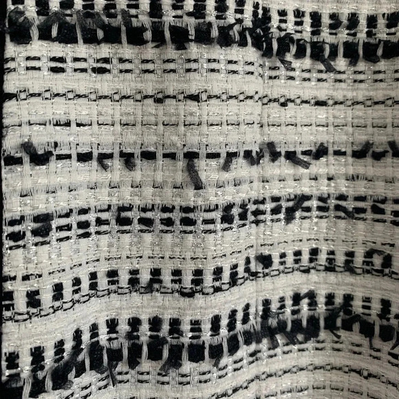 Rebecca Taylor Raffia Tweed Full Front Zip Dress - White/Black - Size 8 - EUC - Picture 9 of 9